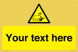 Custom warning run over by operator controlled machine